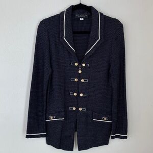 St John Navy Blazer with Gold Accents
